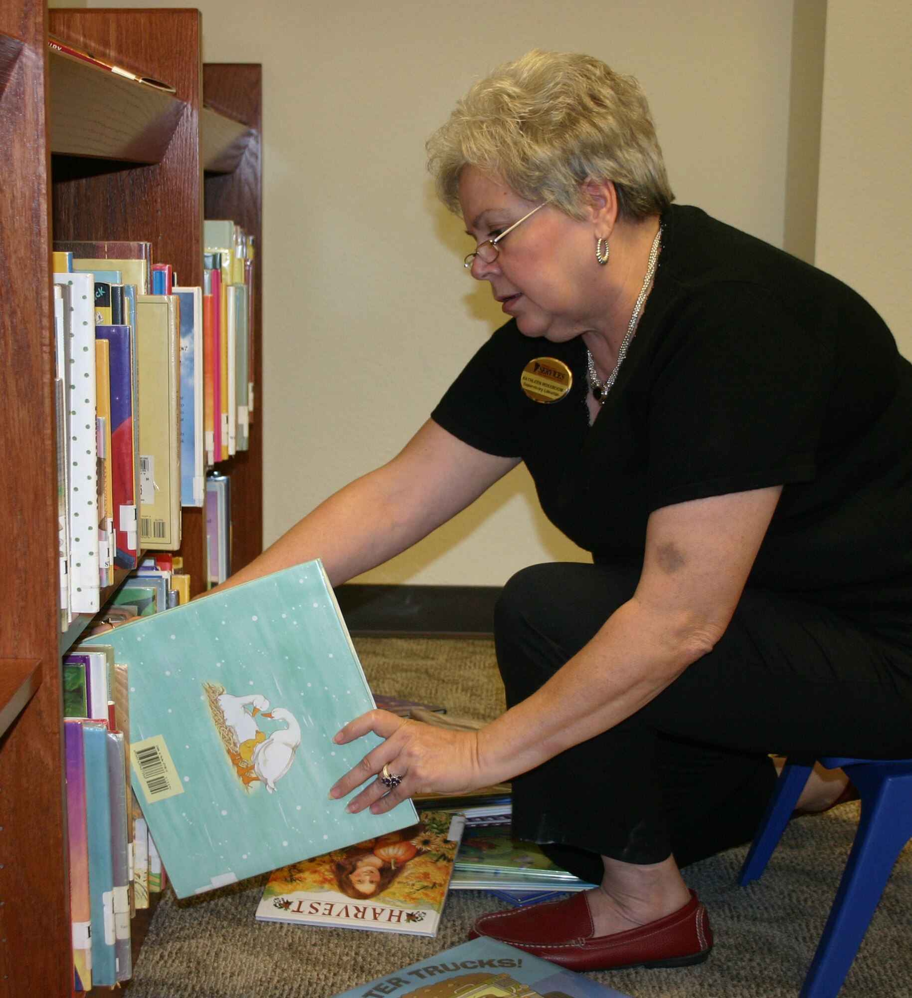 Librarian Kathleen Roseboom plans to bring new programs to the base library to encourage participation among Sheppard's readers. (U.S. Air Force photo/Robert Fox)