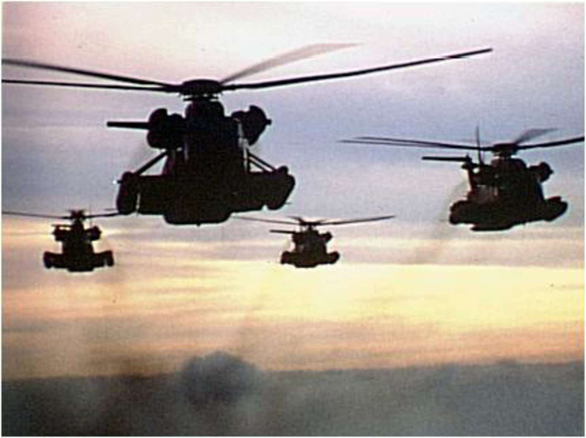 The MH-53 PAVE LOWs knocked out Iraqi early warning sites at the beginning of Operation Desert Storm. (Courtesy Photograph)

