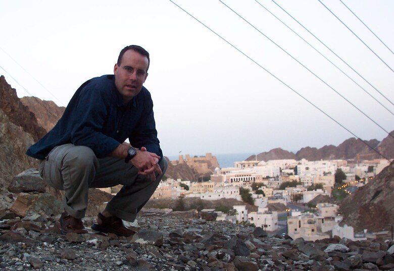 Capt. Jason Howk outside Oman’s capital of Muscat. (U.S. Air Force photo).