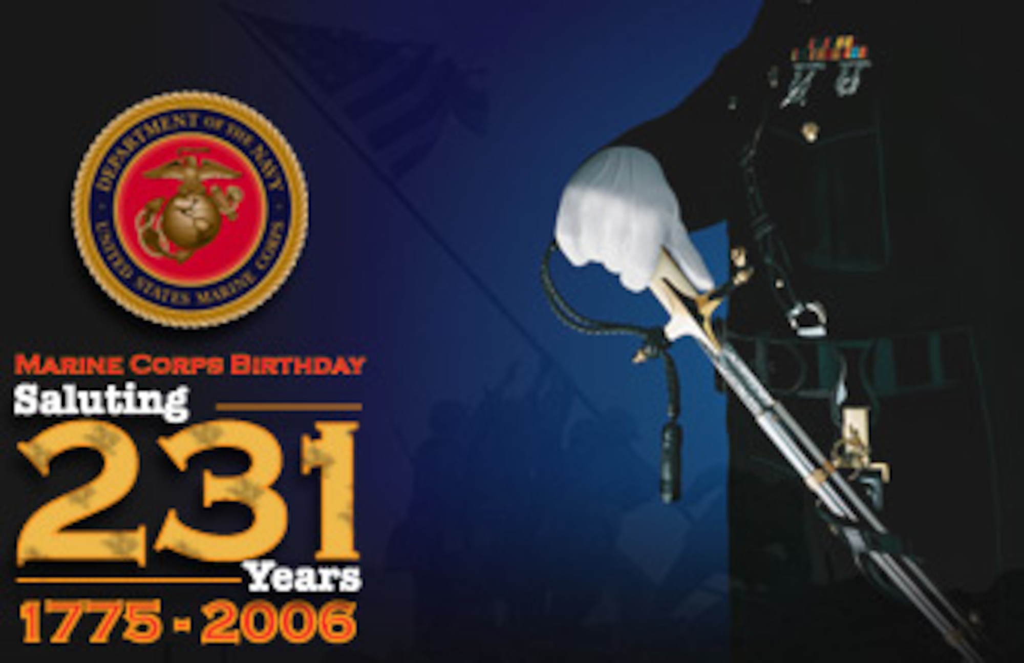 The U.S. Marine Corps celebrates its 231st birthday, Nov. 10, 2006.