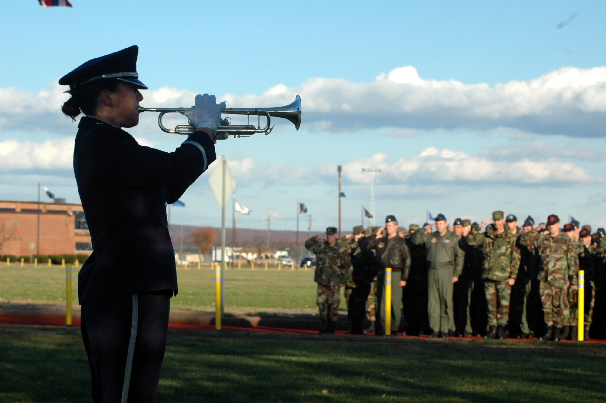 WESTOVER AIR RESERVE BASE, Mass. -- Reservists held a ceremony honoring Veteran's Day on Nov. 4, saluting all veterans -- expecially those that have served at Westover over the last 60-plus years. (U.S. Air Force photo by Staff Sgt. Thomas R. Ouellette)