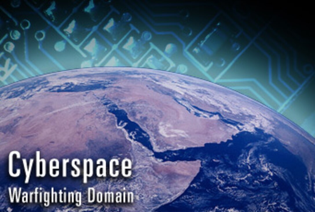 The Air Force continues to operationalize cyberspace as a warfighting domain. (U.S. Air Force graphic) 