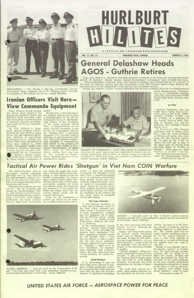August 8, 1963 Hurlburt base paper