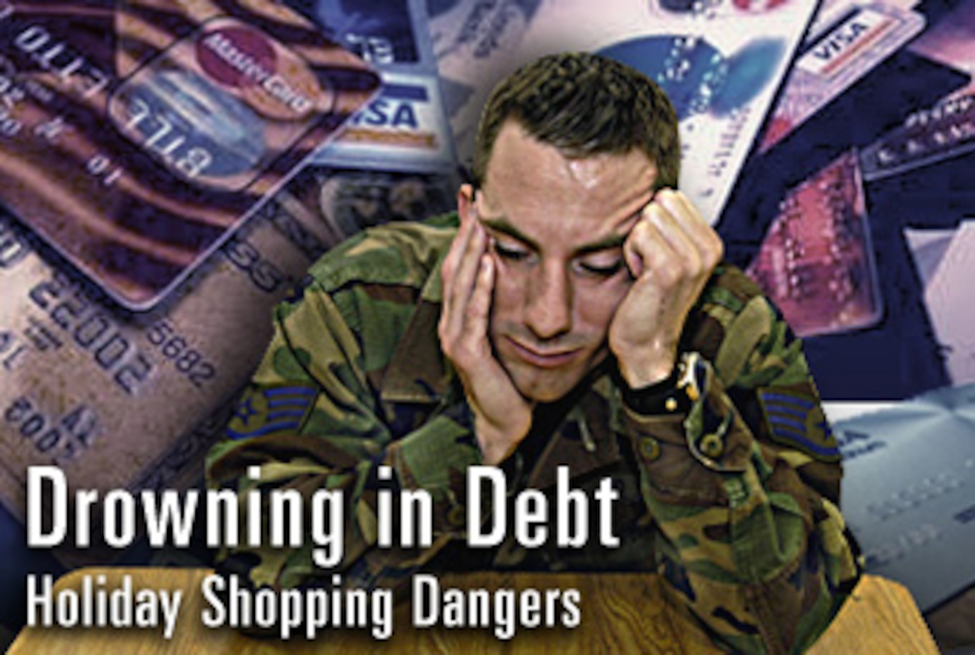 Holiday shopping can lead to mountains of debt.  (U.S. Air Force graphic)