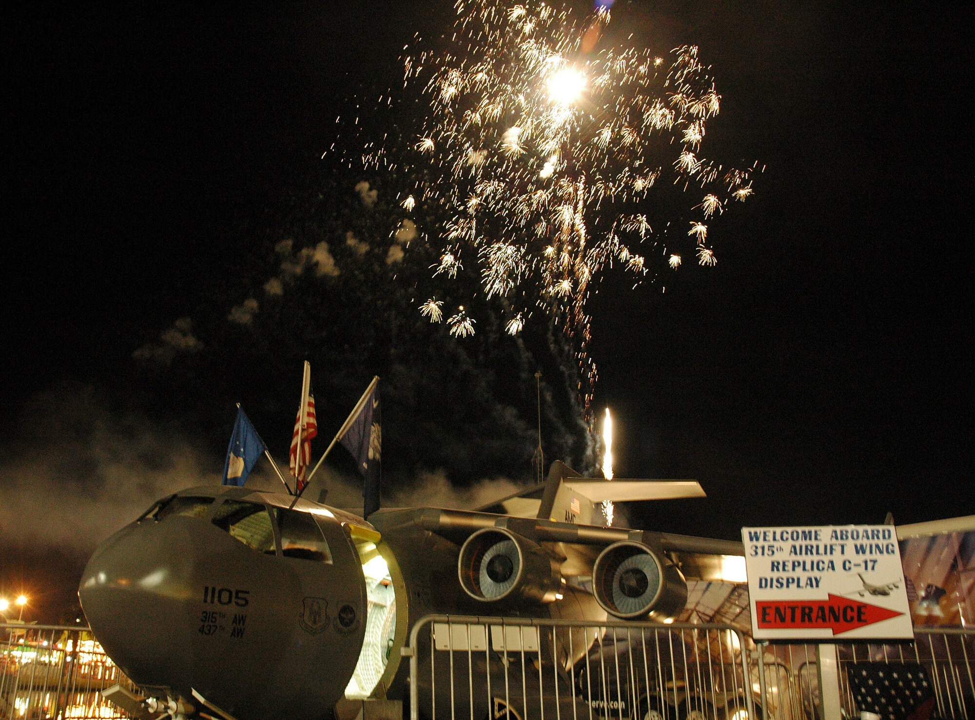 On display: The Mini C-17 sits on display at the Coastal Carolina Fair.  This year’s fair attendance was 234,016. (Photo by Tech. Sgt. Holly Carlisle, USAFR)