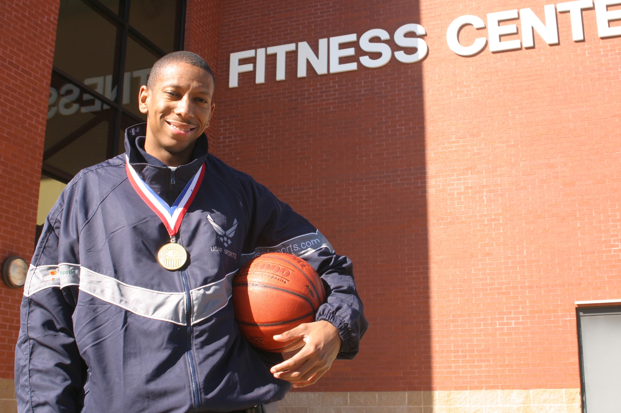 Staff Sgt. Marcus Oats, fitness center personal training and education coordinator, earned a gold medal at the 2006 Armed Services Basketball Tournament recently. Sergeant Oats beat out 25 other applicants to join 11 others in representing the Air Force against other armed services. The team's 5-1 record earned them the title; their only loss a four-point letdown against the Marines.
