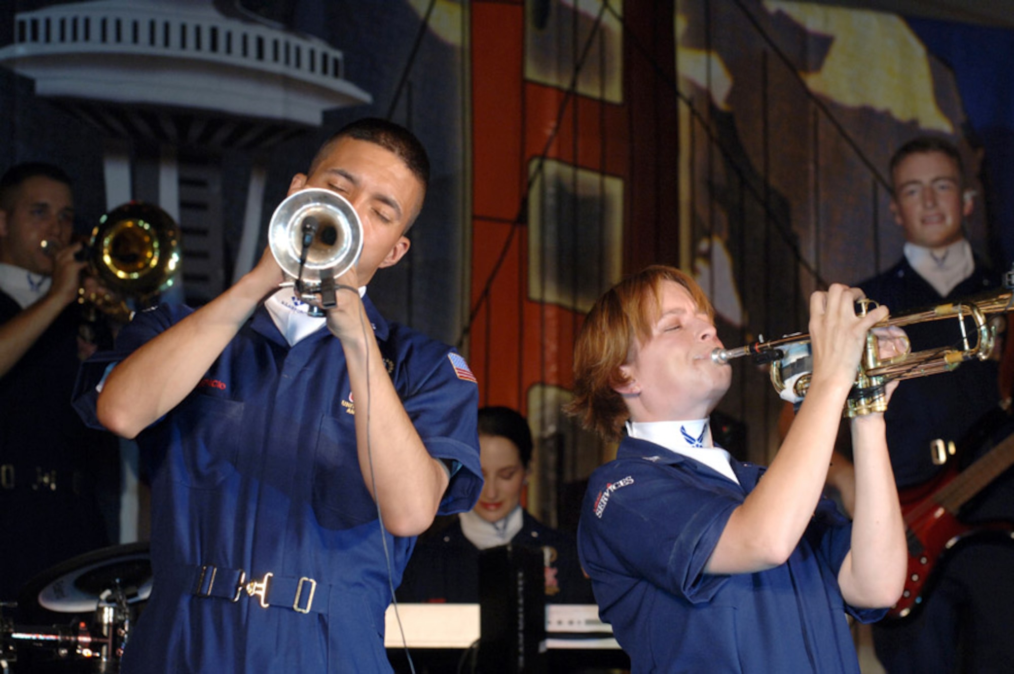 The Tops In Blue entertainment team is looking for horn players for the upcoming 2007 tour.  Horn players on active duty in the Air Force can audition directly with Tops In Blue officials.  (U.S. Air Force photo)