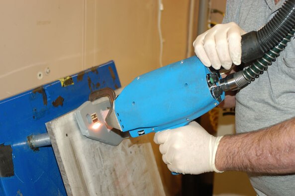 Handheld laser devices that can remove paint from small-area aircraft