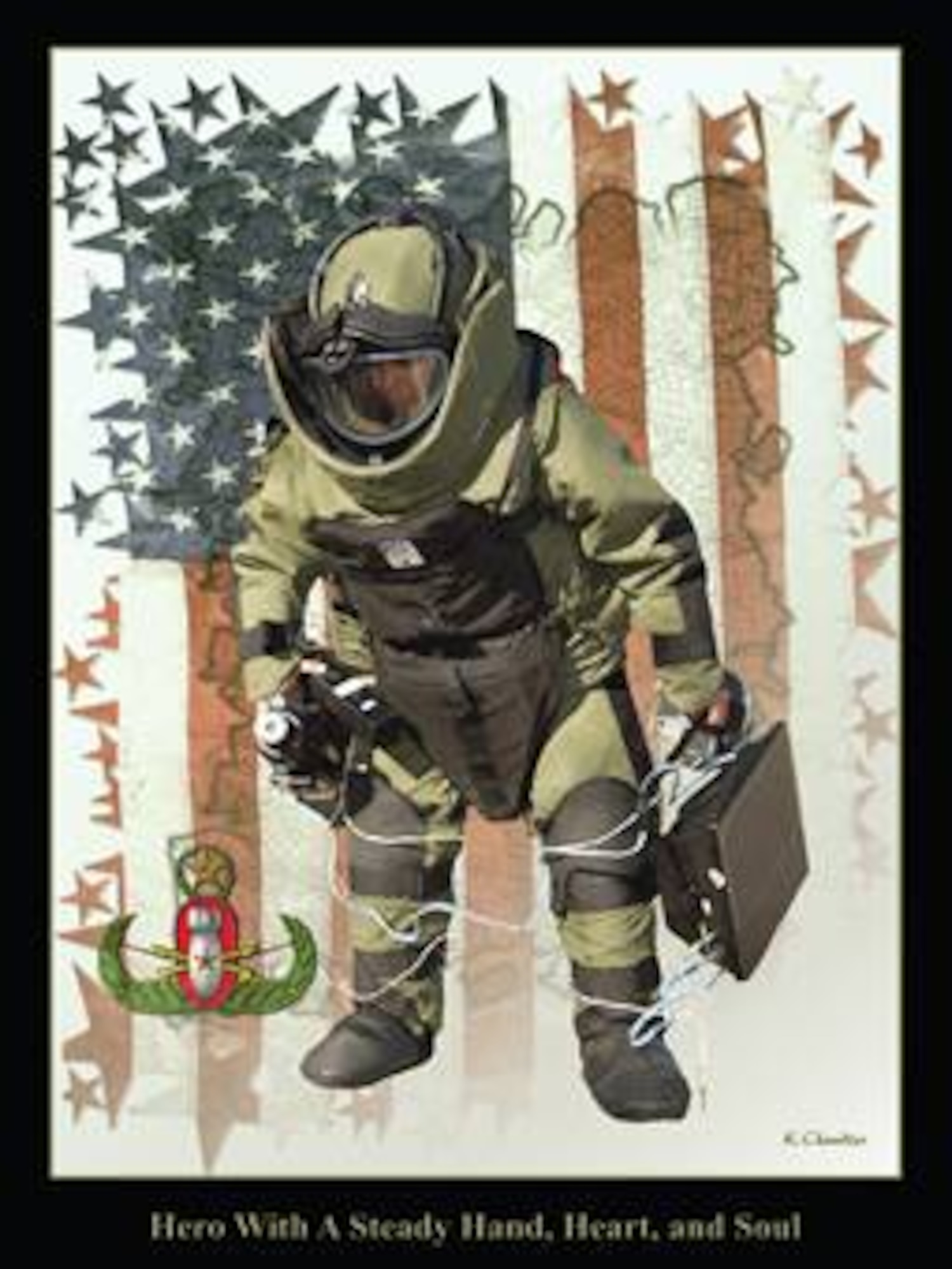 EOD Poster  created by Ken Chandler. Image is 10x7.5 @ 300 ppi and is available up to 18x24 inches @ 300 ppi.  This image is copyrighted and is the property of Ken Chandler and is available only to members of the armed forces and military organizations.