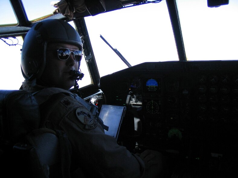 Lt. Col. Kevin White commands a C-130 aircraft as the crew travels through Afghanistan during Operation Mountain Fury. (Courtesy photo)
