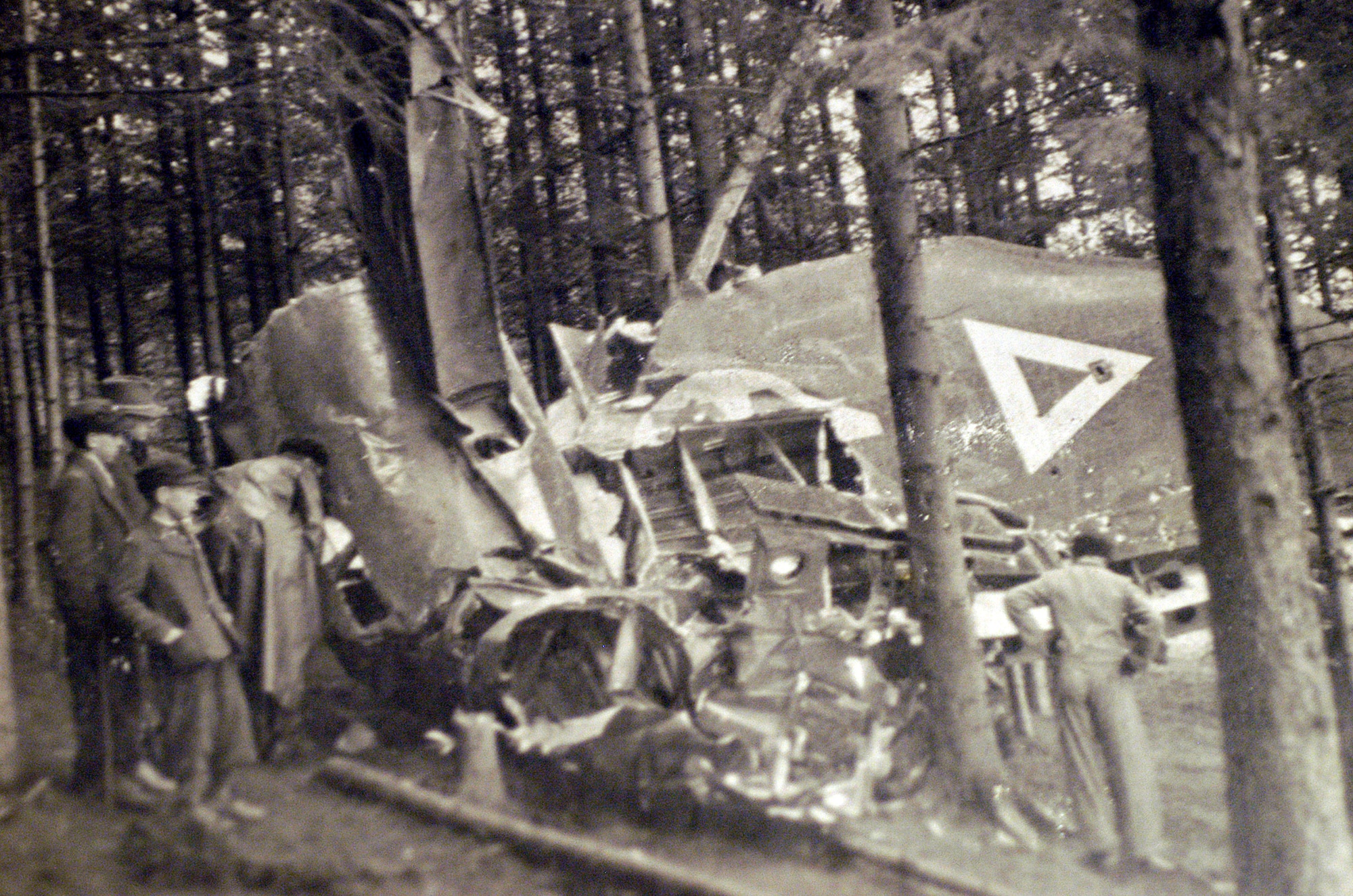 A photo donated to Joint POW/MIA Accounting Command by the landowner of depicts the site of a B-17 bomber crash May 10, 1944, near Vostenhof, Austria. The crash claimed the lives of 1st Lt. Stanley Dwyer and gunner Sgt. John Boros. (Courtesy photo)