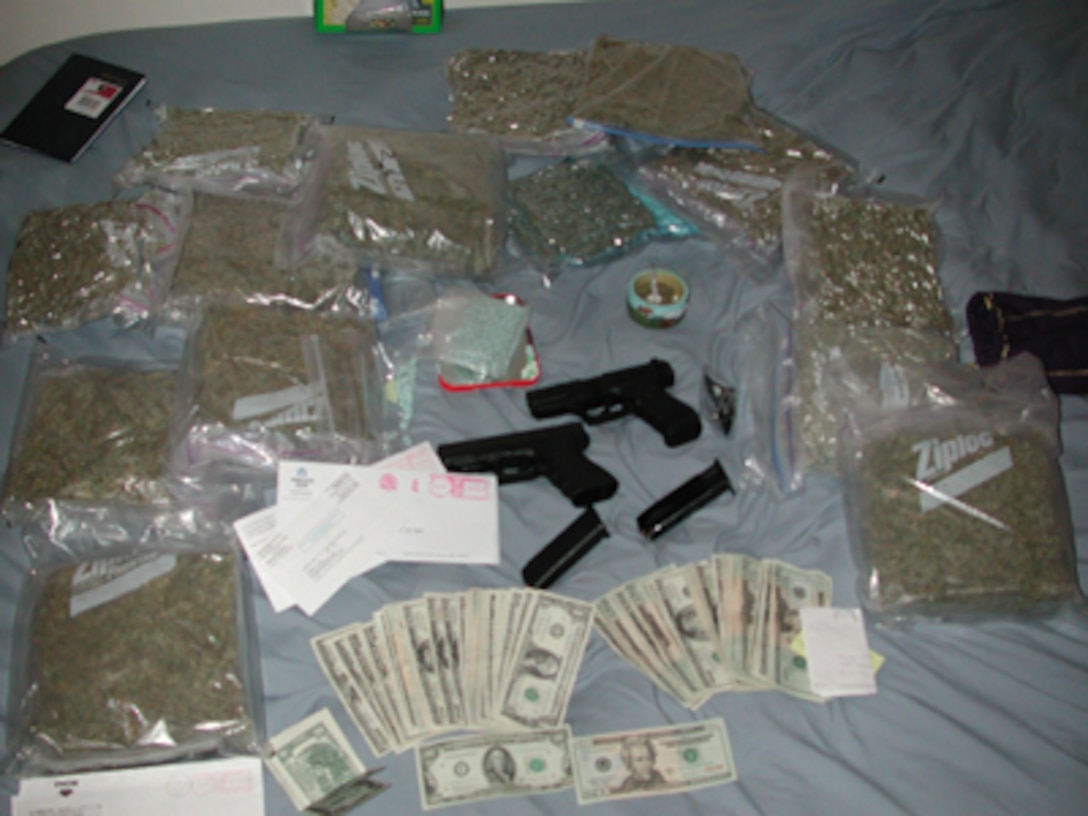 AFOSI, Confiscated Drugs, Money, & Weapons