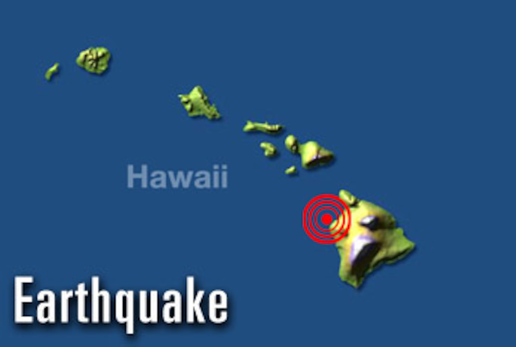 A 6.6-magnitude earthquake shook Hawaii at 7:07 a.m. PDT Oct. 15. The quake caused loss of power for 12 hours at Hickam Air Force Base. There were some mudslides and damage to buildings on the islands. (U.S. Air Force graphic)