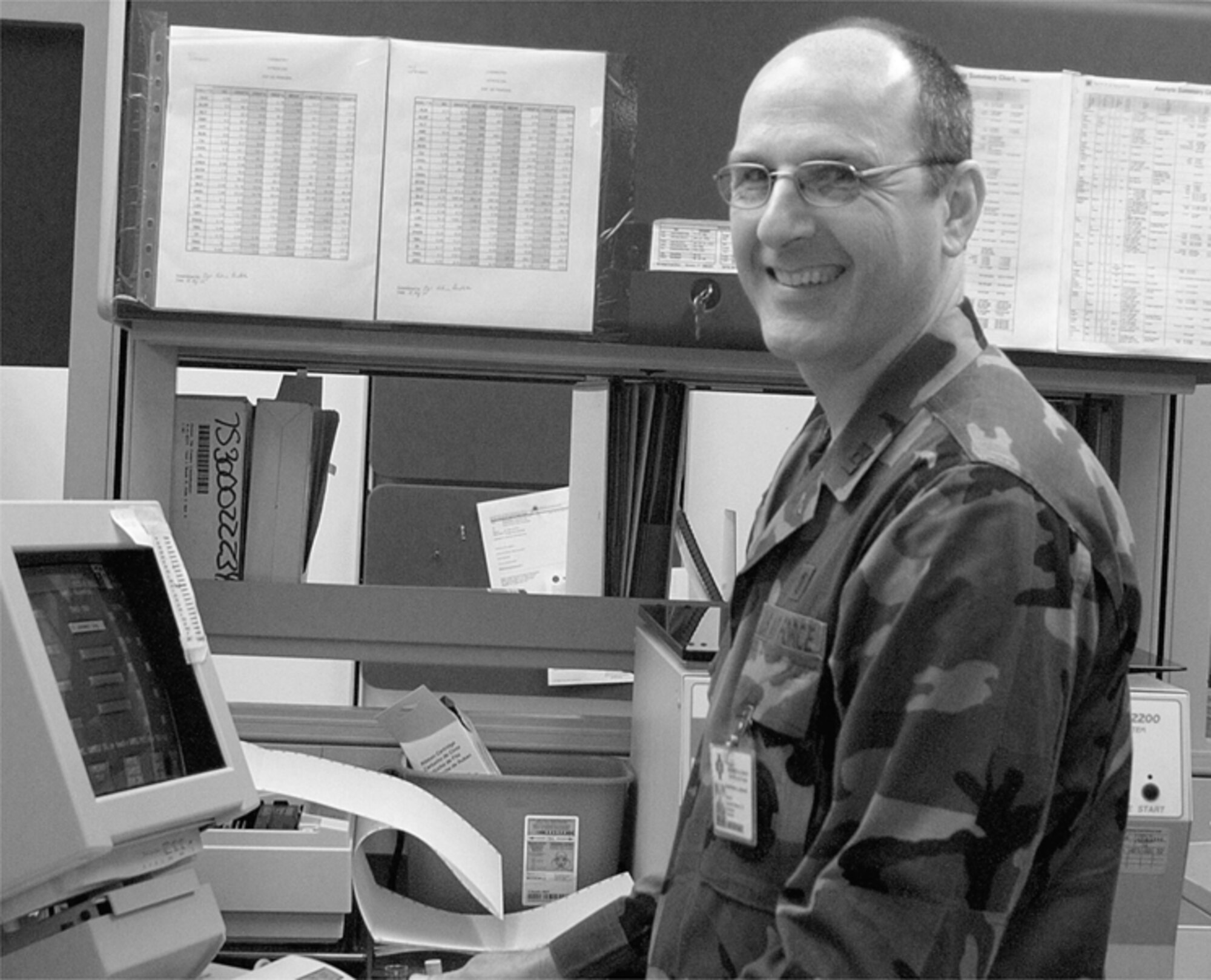 Capt. Robert Larkowski, 43rd Medical Support Squadron, is the recipient of the Air Force Chief of Staff Team Excellence Award. (U.S. Air Force photo/Kelly Twedell)