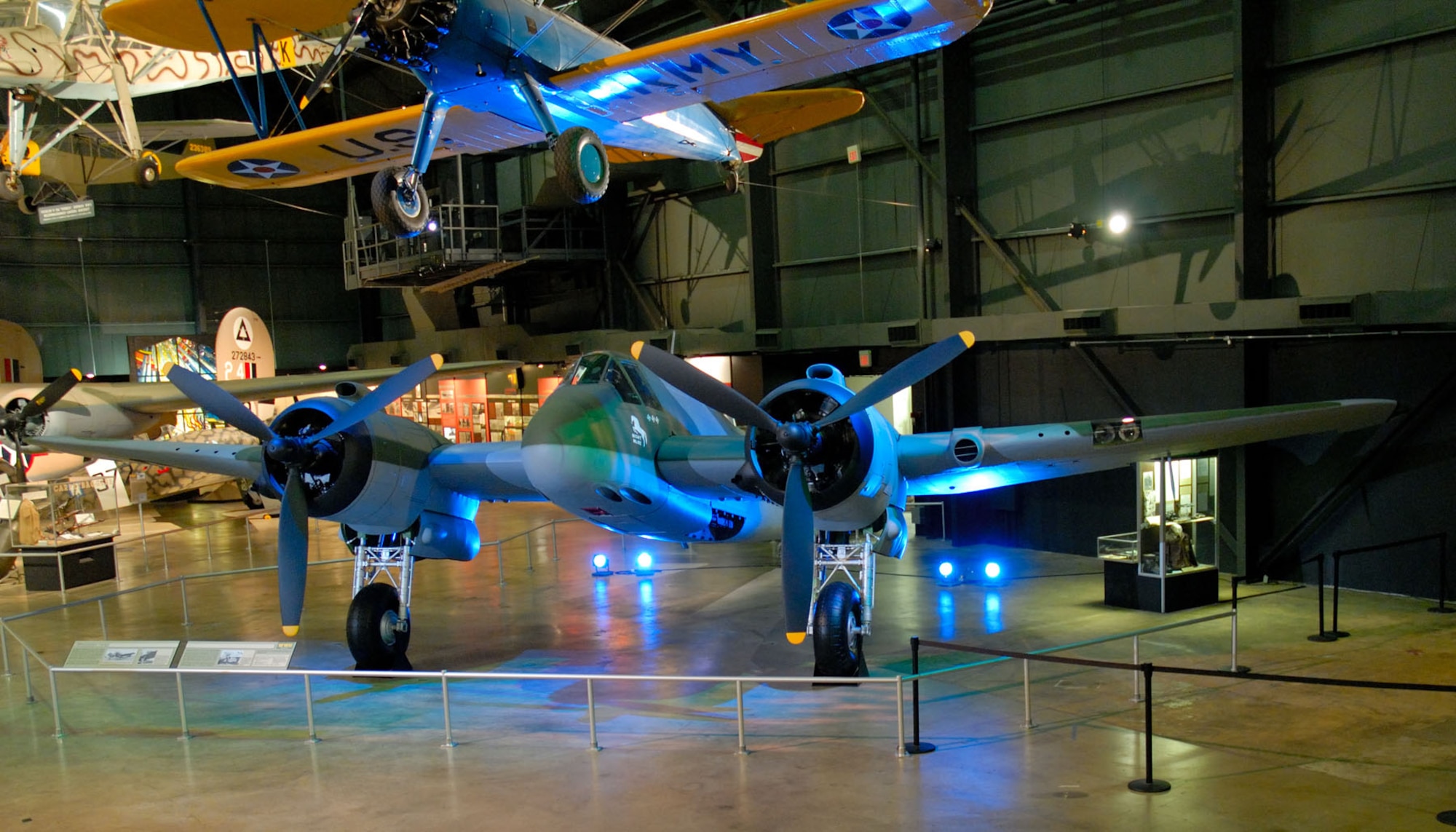 A Bristol Beaufighter is the newest addition to the Air Power Gallery at the National Museum of the U.S. Air Force in Dayton, Ohio. (U.S. Air Force Photo).