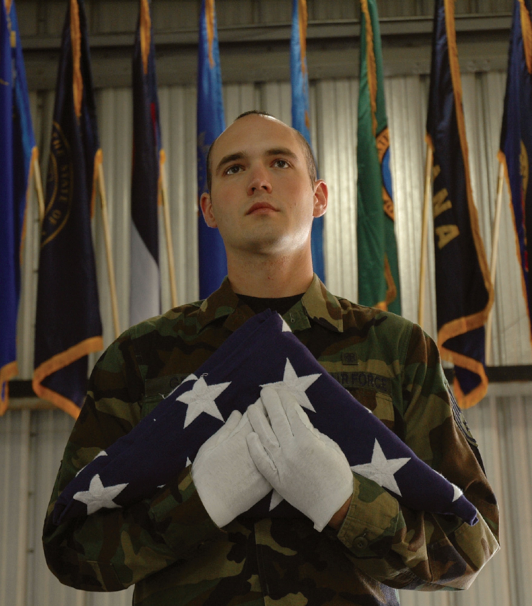 Staff Sgt. Aaron Gray, 30th Medical Group recently accepted an assignment to serve on the United States Air Force Honor Guard at Bolling AFB, D.C. Sergeant Gray has served on the base honor guard for three years.(Air Force photo/Staff Agt. Allen Puckett)