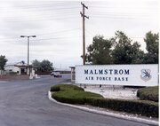 Malmstrom Air Force Base gate, circa 1970