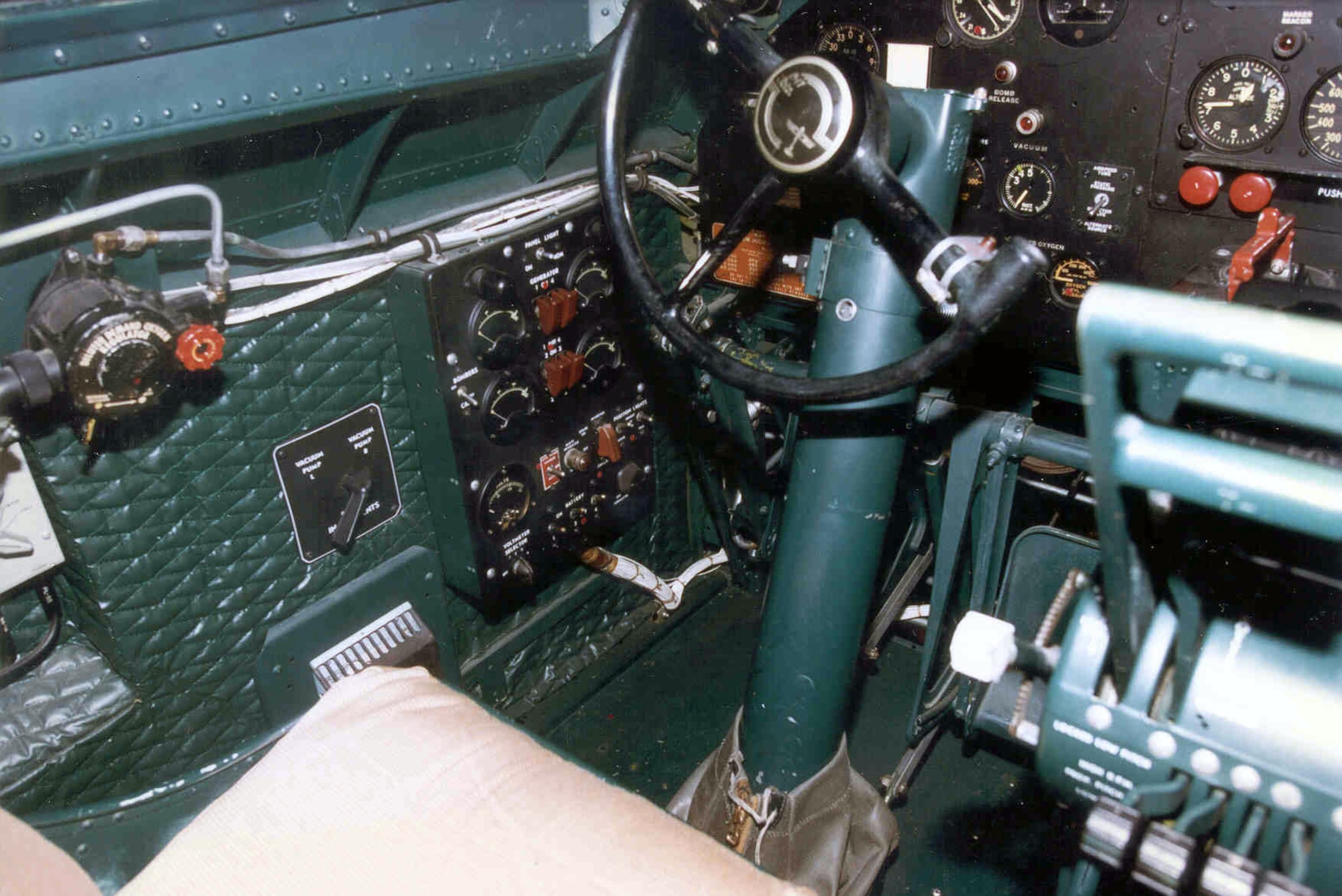 DAYTON, Ohio - Boeing B-17G Flying Fortress cockpit at the National Museum of the U.S. Air Force. (U.S. Air Force photo)