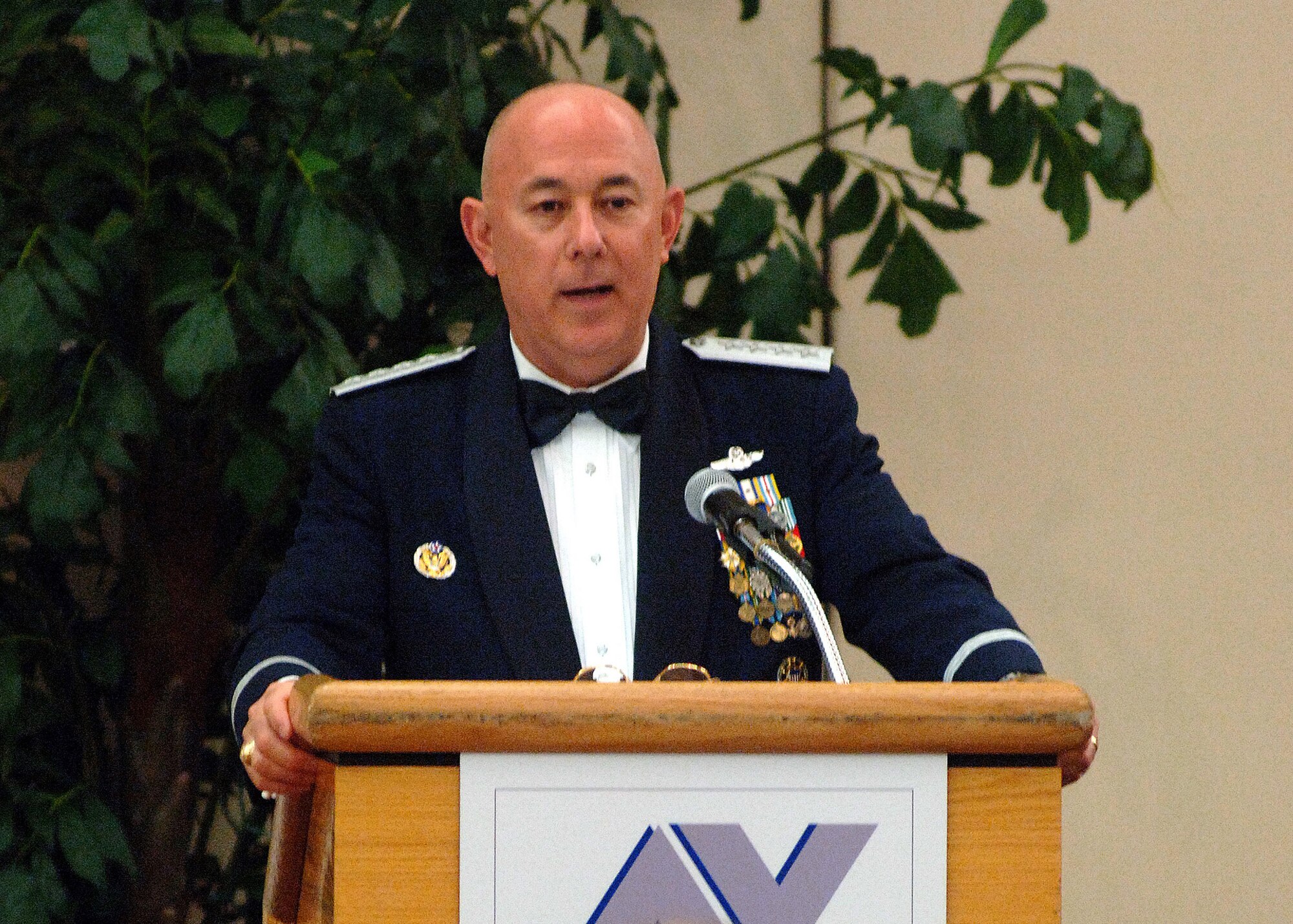 Air Force Chief of Staff, General T. Michael Moseley speaks at the Air Force Villages dinner Oct. 20, 2006 at Lackland Air Force Base, Texas. The Villages offer premier active living communities for retired and honorably seperated officers and their spouses, widows and widowers over the age of 62. (U.S. Air Force photo/Tech. Sgt. Larry A. Simmons)