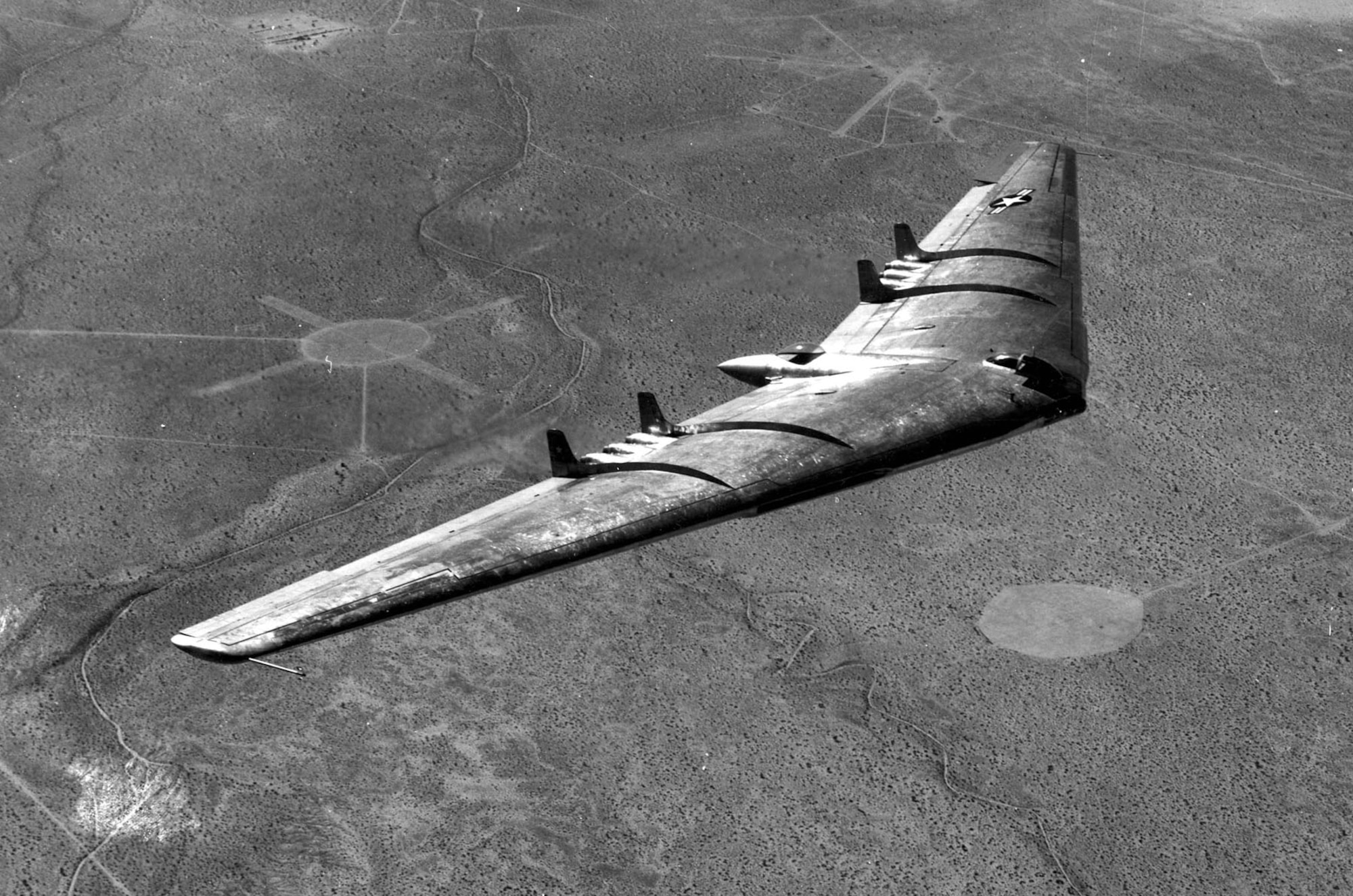 Northrop YB-49 in flight. (U.S. Air Force photo)