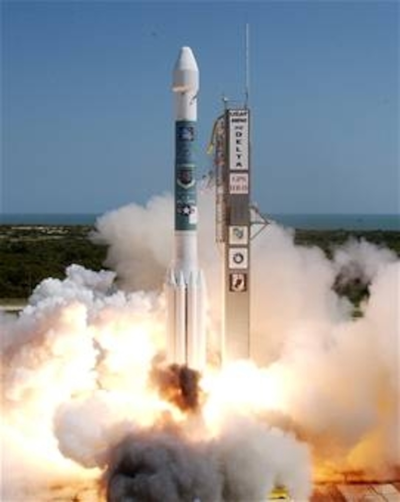 Boeing Delta II lifts off at 8:52 p.m. Wednesday, Oct. 25 from Launch Pad 17B at Cape Canaveral Air Force Station, Fla. Payload for the mission was NASA's STEREO spacecraft, two NASA observatories on a two-year mission to study solar flares. The 45th Space Wing's support helped ensure public safety and mission success via radar, telemetry, communications and meteorological systems.