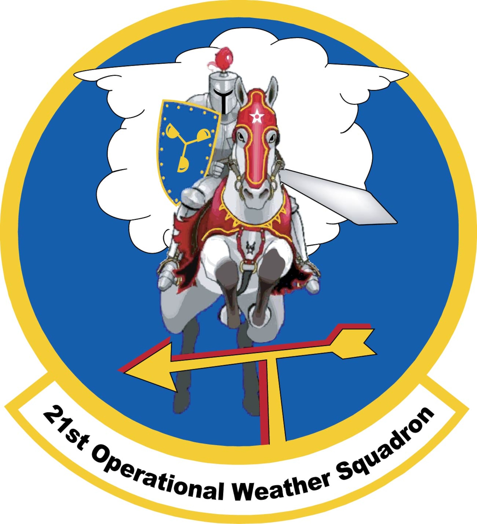 Emblem for the 21st Operational Weather Squadron located at Kapaun AB, Germany.