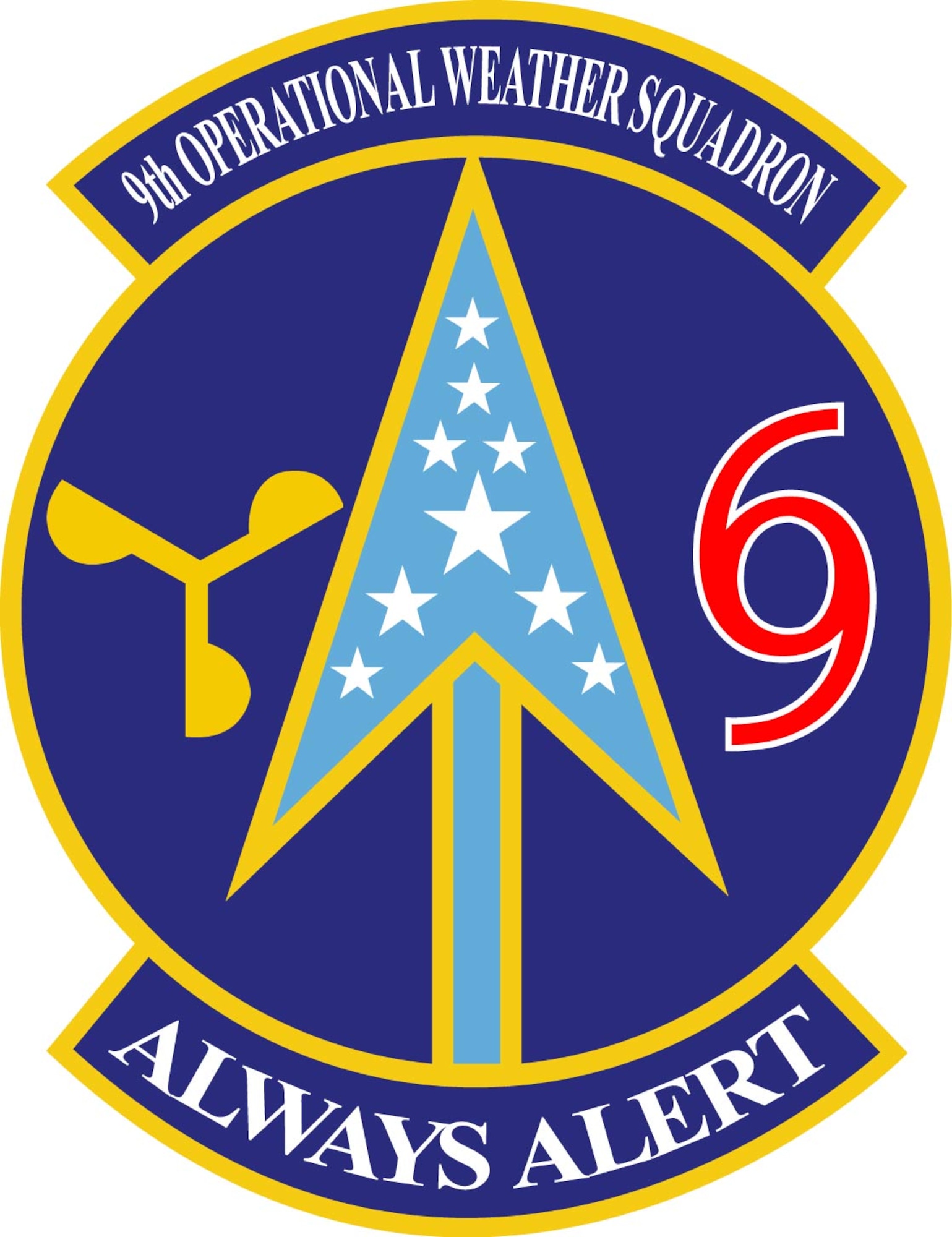 Emblem for the 9th Operational Weather Squadron located at Shaw AFB, S.C.