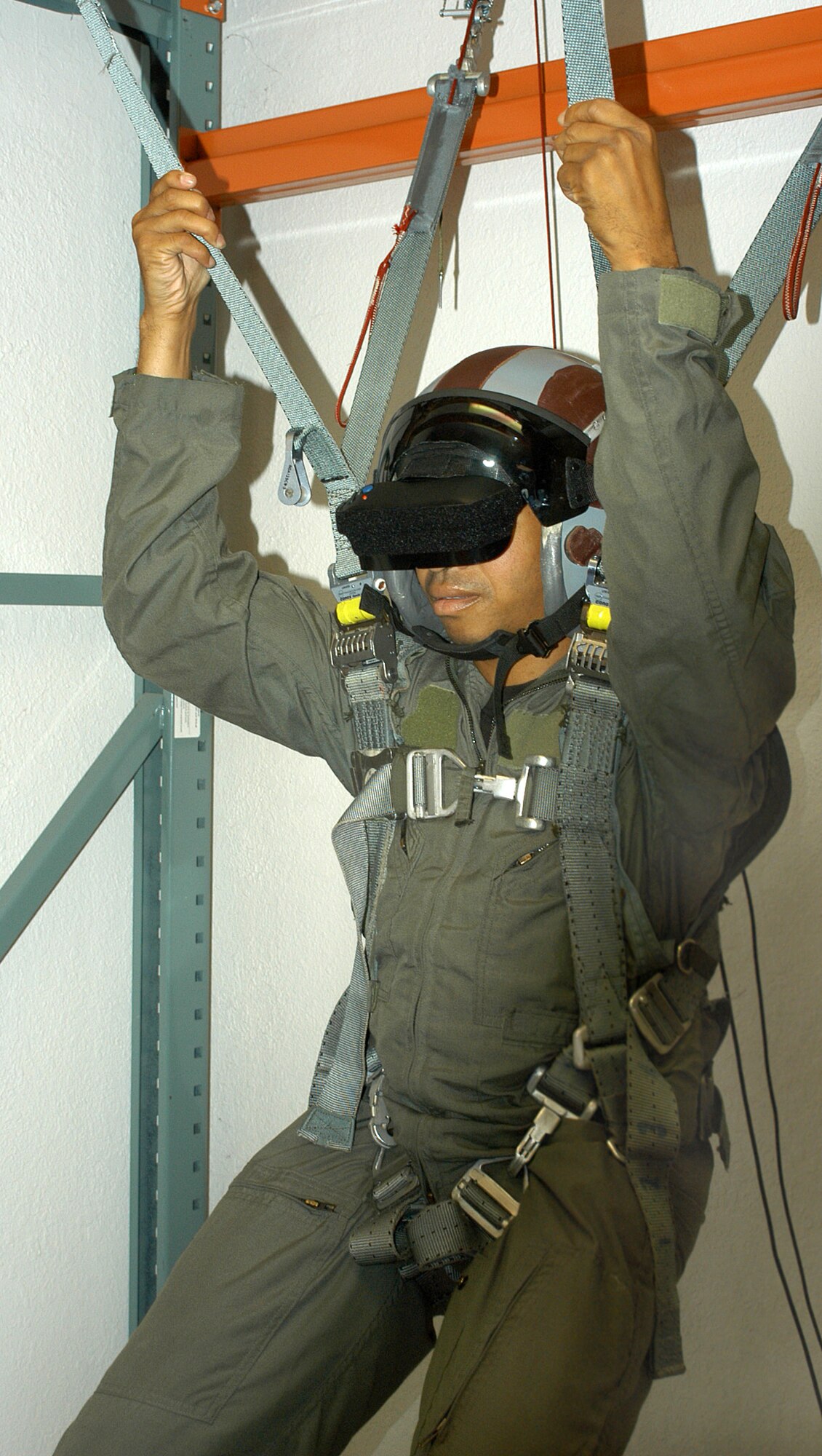 Virtual parachute descent training is an important part of a pilot's training. This requirement can make the difference between a safe landing and a disaster. (U.S. Air Force Photo/Staff Sgt. Kristin Mack) 