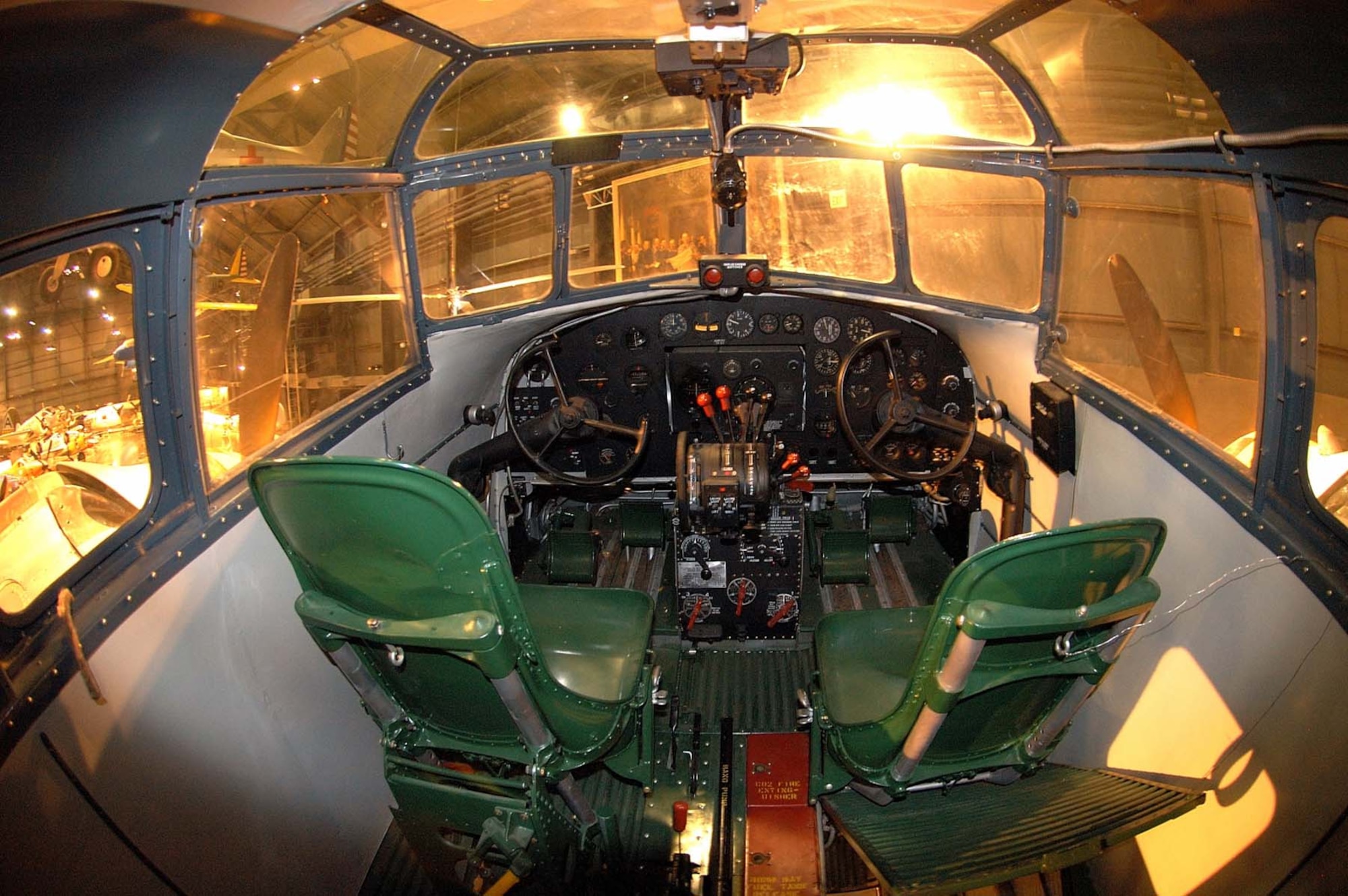 DAYTON, Ohio -- Douglas B-18 cockpit at the National Museum of the United States Air Force. (U.S. Air Force photo)