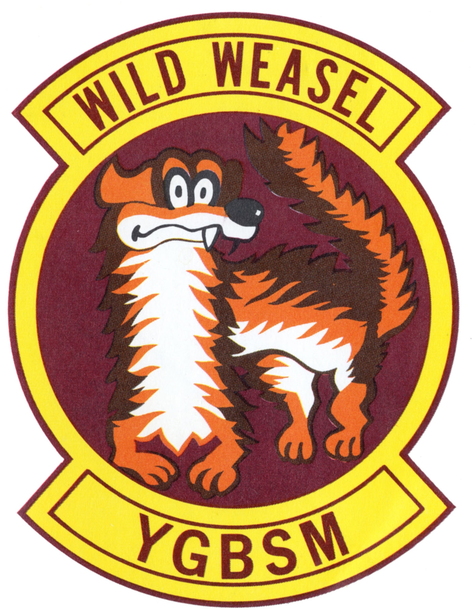 A weasel, nicknames Willie, figured prominently in many official and unofficial Wild Weasel patches and logos. (U.S. Air Force photo)