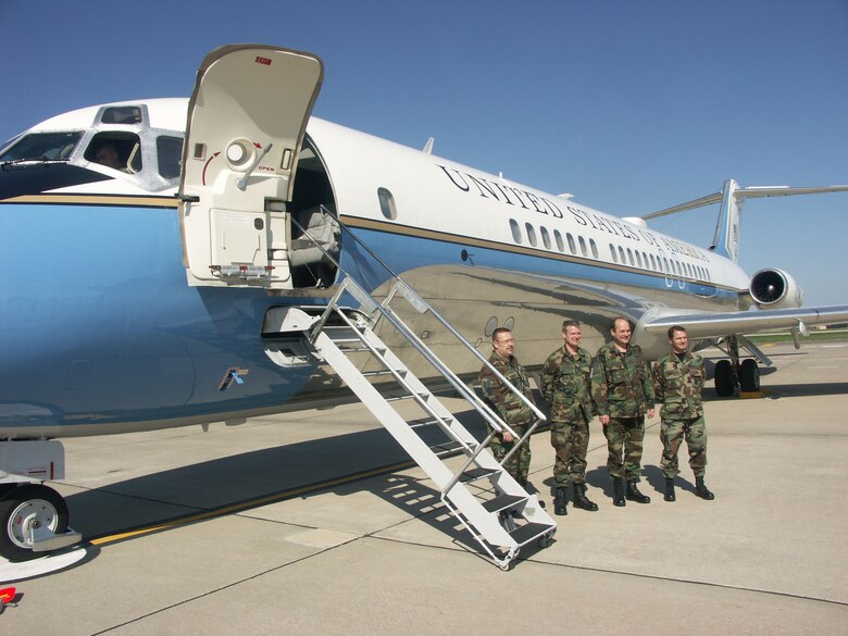 The 932nd Airlift Wing flies the C-9C airplanes for Air Force Reserve Command.  Interested in the Reserve? Call 1-800-257-1212.