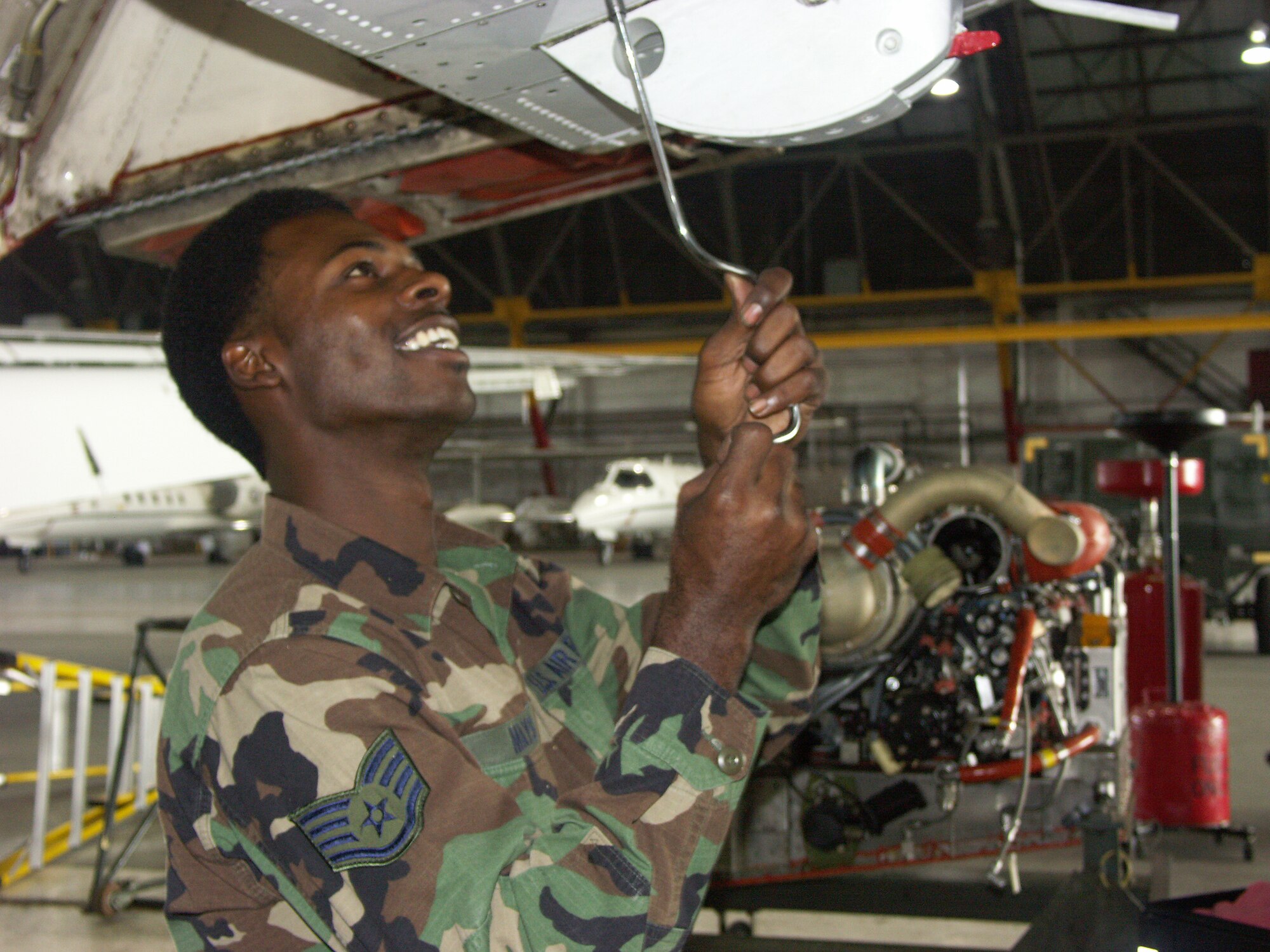 Checking aircraft before and after flights is a top priority for 932nd Airlift Wing maintainers, proud partners of the Air Force Reserve Command.  Interested in the Reserve? Call 1-800-257-1212.