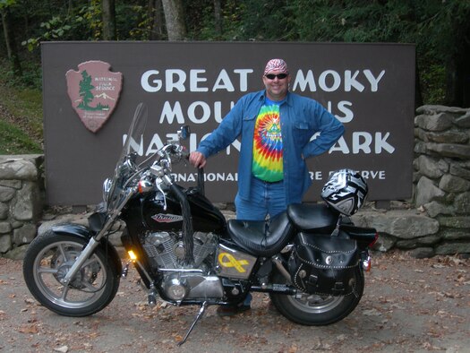 Chaplain Maj. Keith Turner, 932nd Airlift Wing, is one of many wing members who ride bikes for fun and for good causes.  Courtesy photo.       