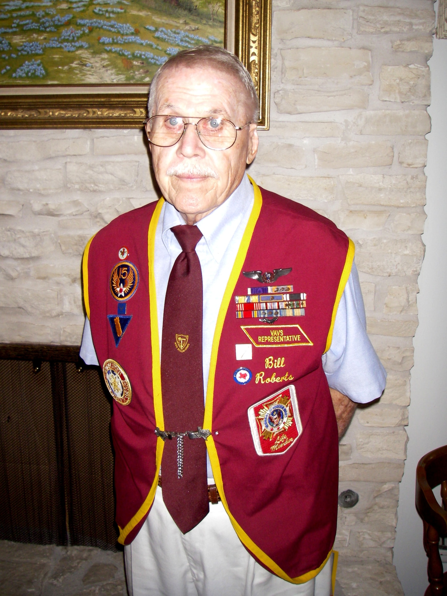 Retired Maj. William Roberts Jr. is a former POW who was a B-17 Flying Fortress aerial gunner enlisted in the Army Air Corps when his aircraft was shot down July 7, 1944, near Velehrad, Czech Republic. He spent 11 months as a POW in various camps in Poland before being liberated by British forces in May 1945. (U.S. Air Force photo/Staff. Sgt. Shad Eidson) 

