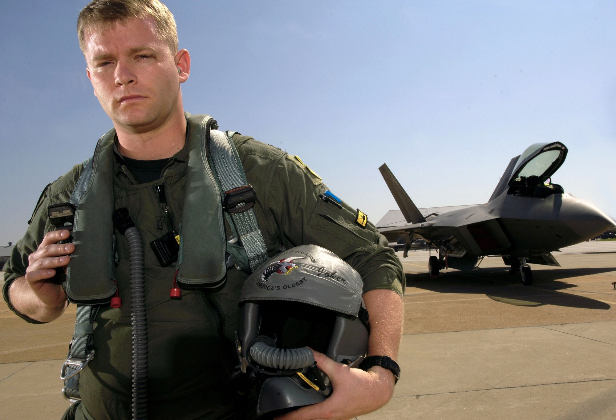 Capt. Daniel Arkema is an F-22 Raptor pilot with the 27th Fighter Squadron at Langley Air Force Base, Va. (U.S. Air Force photo/Staff Sgt. Samuel Rogers)