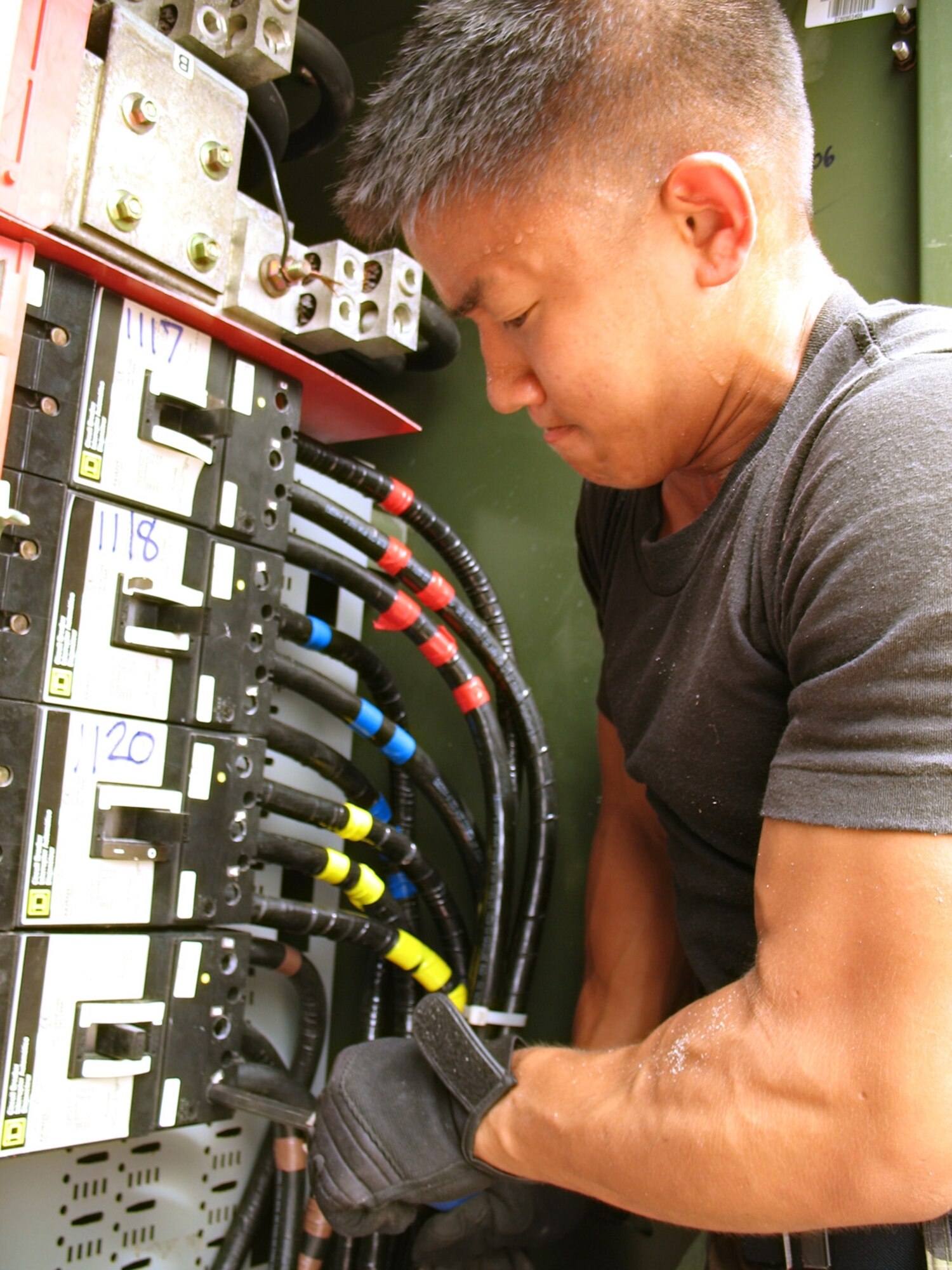 Airman First Class Alex Jaime from the 15th Civil Engineering Squadron is a member of the assessment team sent to Wake Island to repair the damage casued by super Typhoon Ioke.  