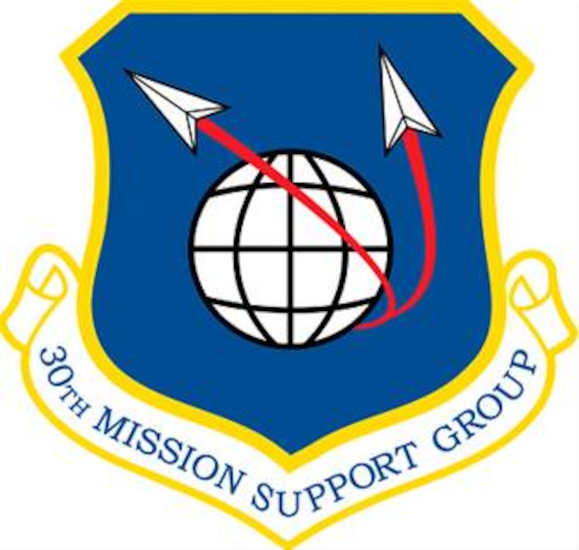 The shield of the 30th Mission Support Group, Vandenberg AFB, Calif.
