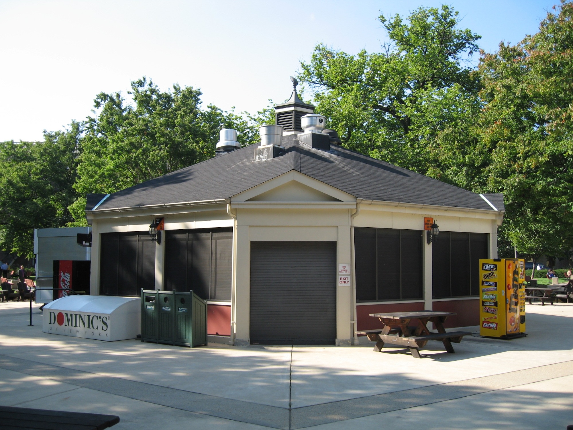 The hot dog stand in the Pentagon's center courtyard, which has long been a source of Cold War speculation, folklore and legend, will be torn down in the coming months. During the Cold War, the Soviets reportedly thought the hot dog stand led to a secret underground bunker. (DOD photo/Steven Donald Smith)