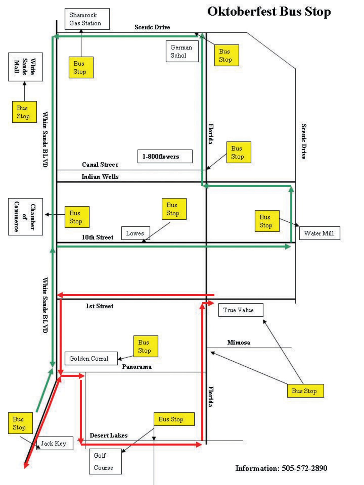 Oktoberfest bus stops