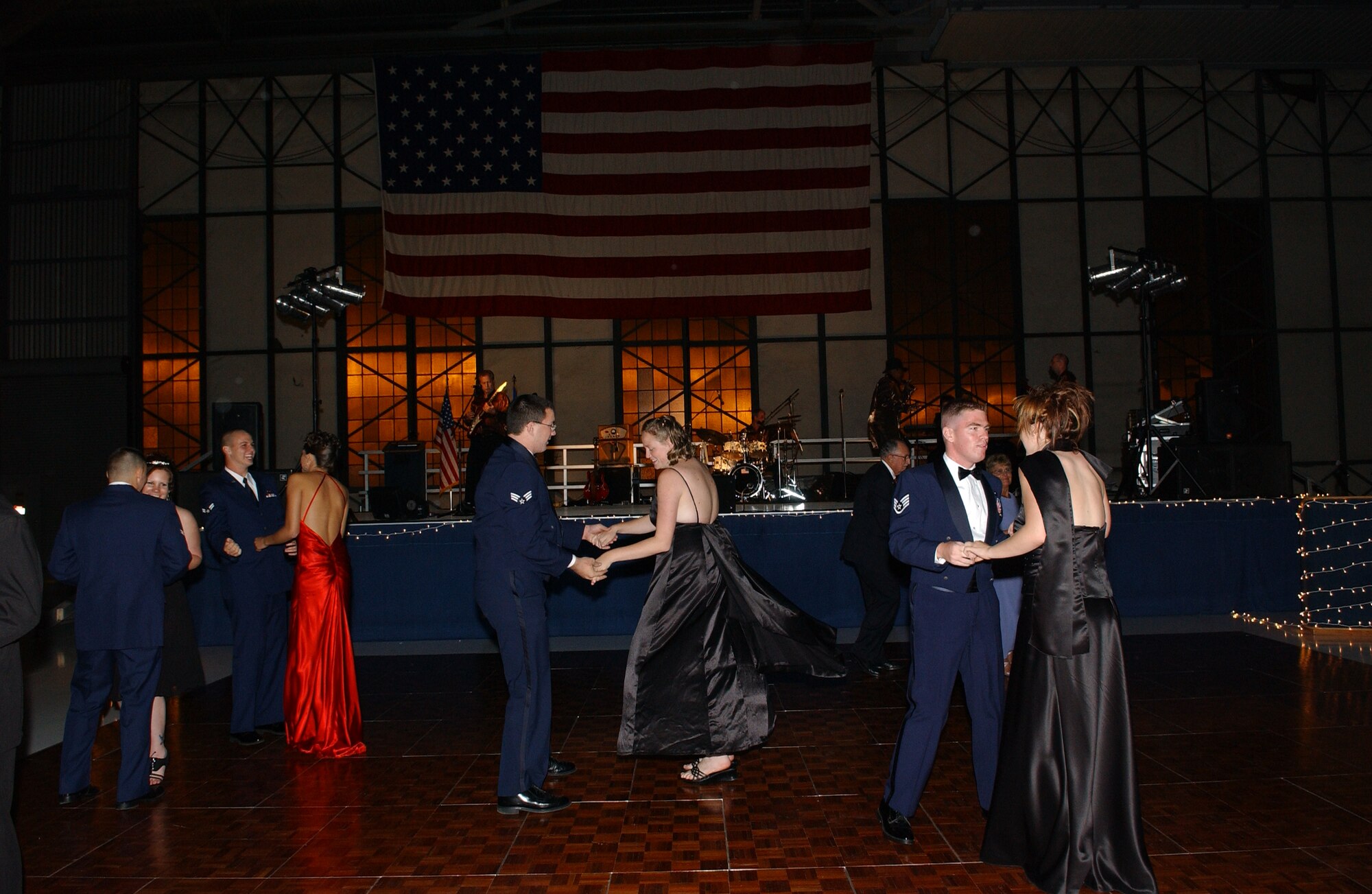 MCCHORD AIR FORCE BASE, Wash. — Airmen and their guests dance to the music of Emerald City Throw Down during the Air Force Ball.
(U.S. Air Force photos/Abner Guzman)

