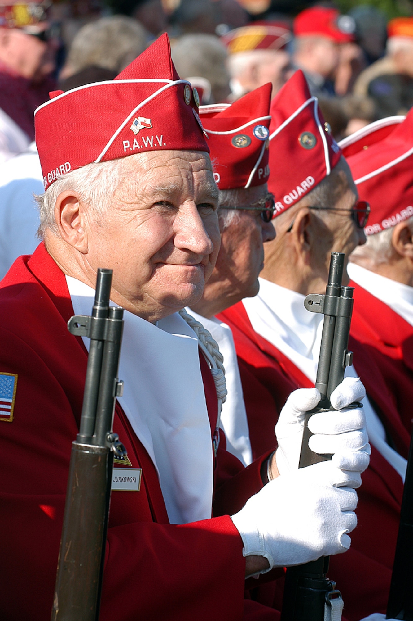 Charles Jurkowski, Polish American War Veterans Honor Guard member prepare to perform a 21-gun salute during the 15th Annual  POW/MIA Recognition Ceremony held at the Parade Grounds September 15, 2006.  Photo by Marv Lynchard             