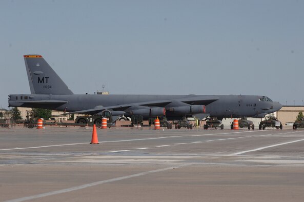 General Ronald E. Keys, Air Combat Command commander, said the Air Force is looking to get a next-generation long-range bomber by 2018.  The command is funded for a new bomber, he said during his presentation Sept. 26 at the Air Force Association's Air & Space Conference and Technology Exposition in Washington D.C.  Meanwhile, the current bomber fleet, including this B-52 Stratofortress, sitting on the ramp at Minot Air Force Base, N.D., will continue to be a mainstay in the war on terrorism.  (U.S. Air Force photo/Master Sgt. Lance Cheung)