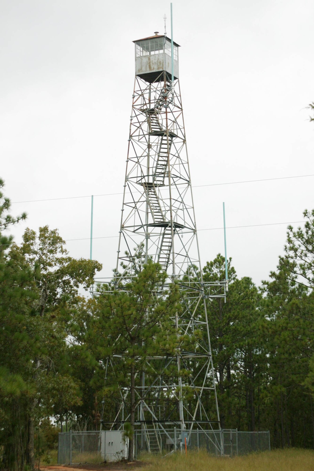 The Rosemary Tower, located on Poinsett Range, was restored to its current condition in 2000. (U.S. Air Force photo/Kimberly Champagne)