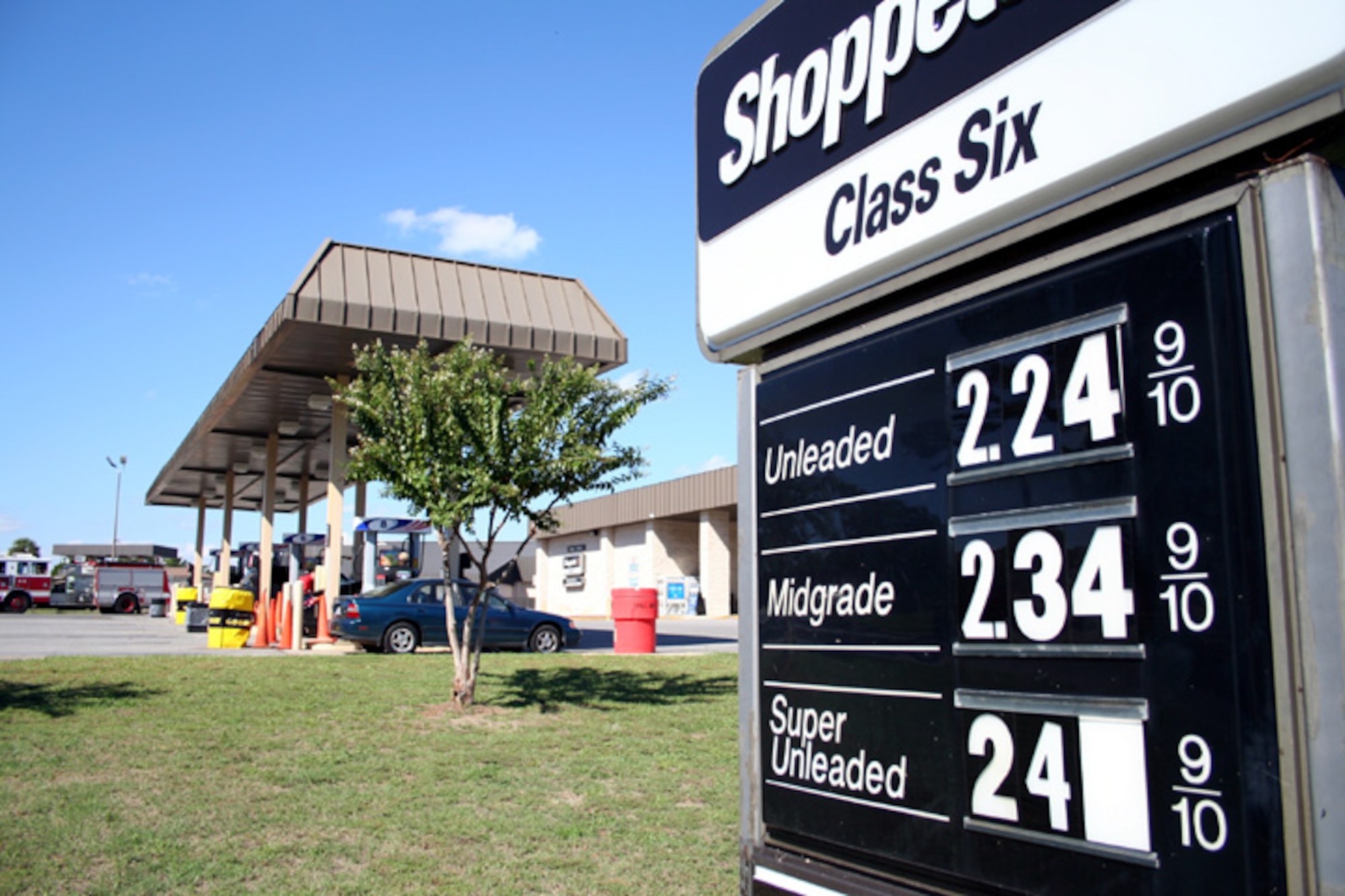 Gas prices at the Hurlburt Field Shopette have seen a dramatic drop over the past few weeks.