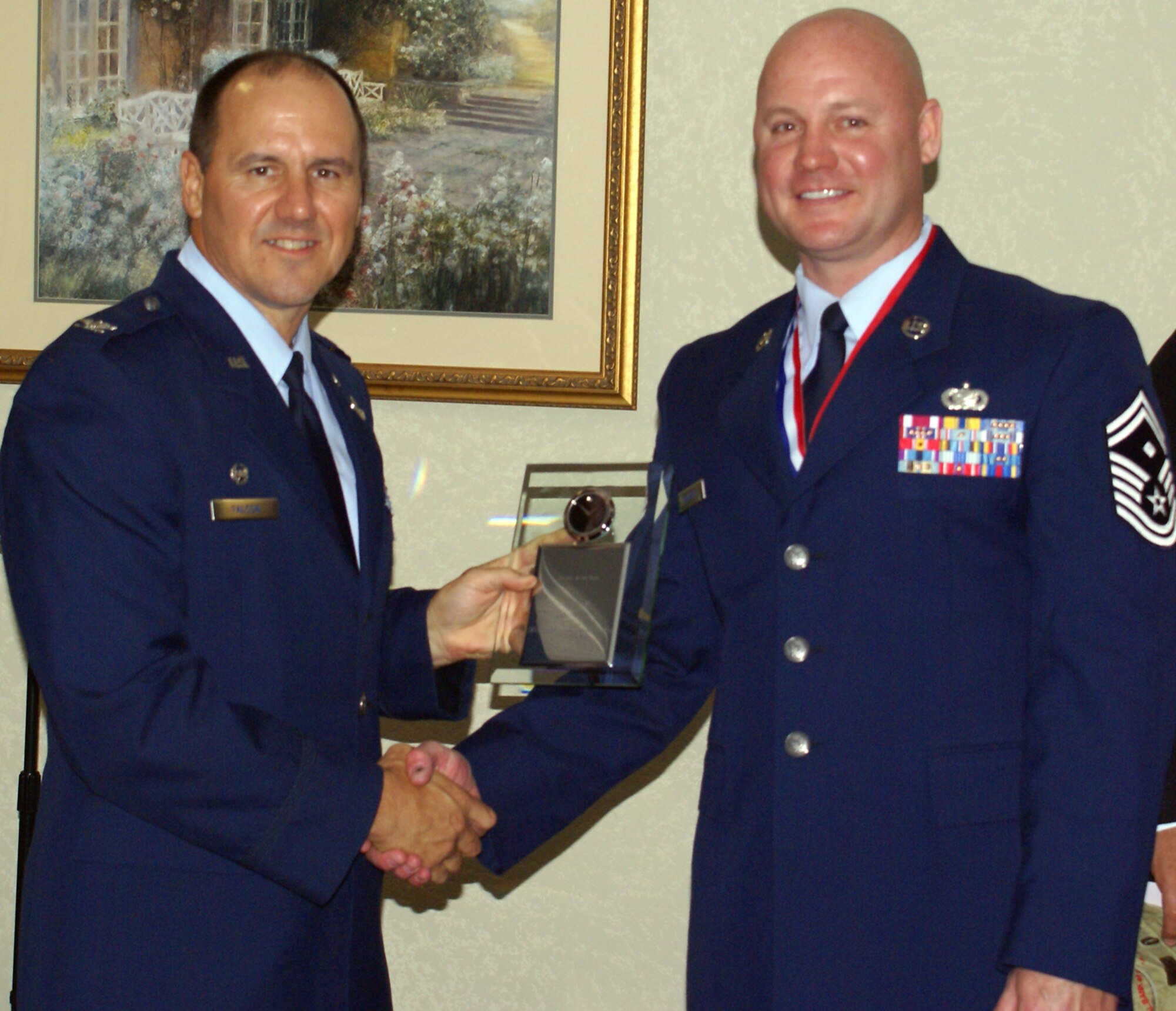Senior Master Sergeant Michael Sklarsky, 70th Aerial Port Squadron First Sergeant, was named First Sergeant of the Year for 2006. (U.S. Air Force photo/Dan Galindo)