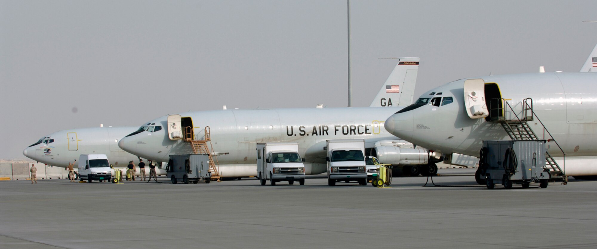 The 128th Expeditionary Air Command and Control Squadron Joint STARS have been flying missions over Iraq from the 379th Air Expeditionary Wing since 2003. (U.S. Air Force photo by Staff Sgt. David Miller) 