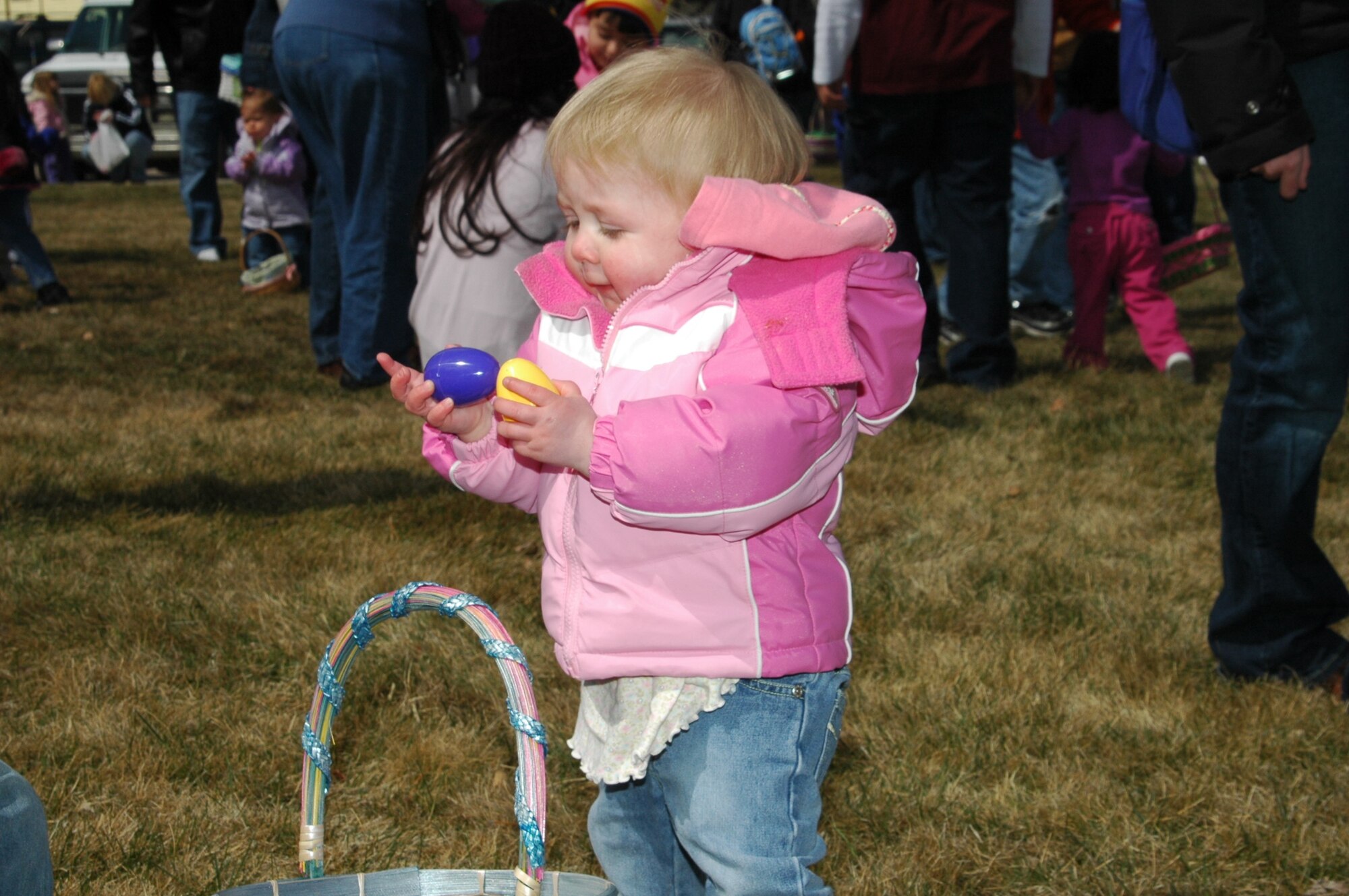 A free base-wide Easter egg hunt was held April 7 outside the base exchange. Approximately 600 children met the Easter Bunny, hunted for eggs and got free face paintings. The children were divided into two age groups to hunt for the 3,000 eggs which all contained candy or prize coupons.