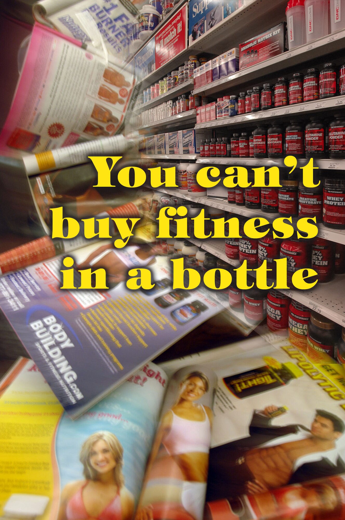 You can't buy fitness in a bottle. (U.S. Air Force photo illustration by Gary Rogers)