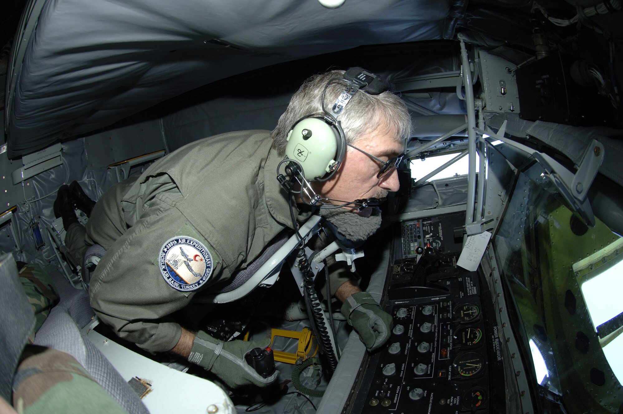 The ability to refuel cargo aircraft in the skies over the Atlantic Ocean and Black Sea is a critical force multiplier in the Global War on Terrorism. One Air National Guard unit is currently fulfilling this important mission on both sides of the pond. (U.S. Air Force photo by Staff Sgt. Chris Galindo)