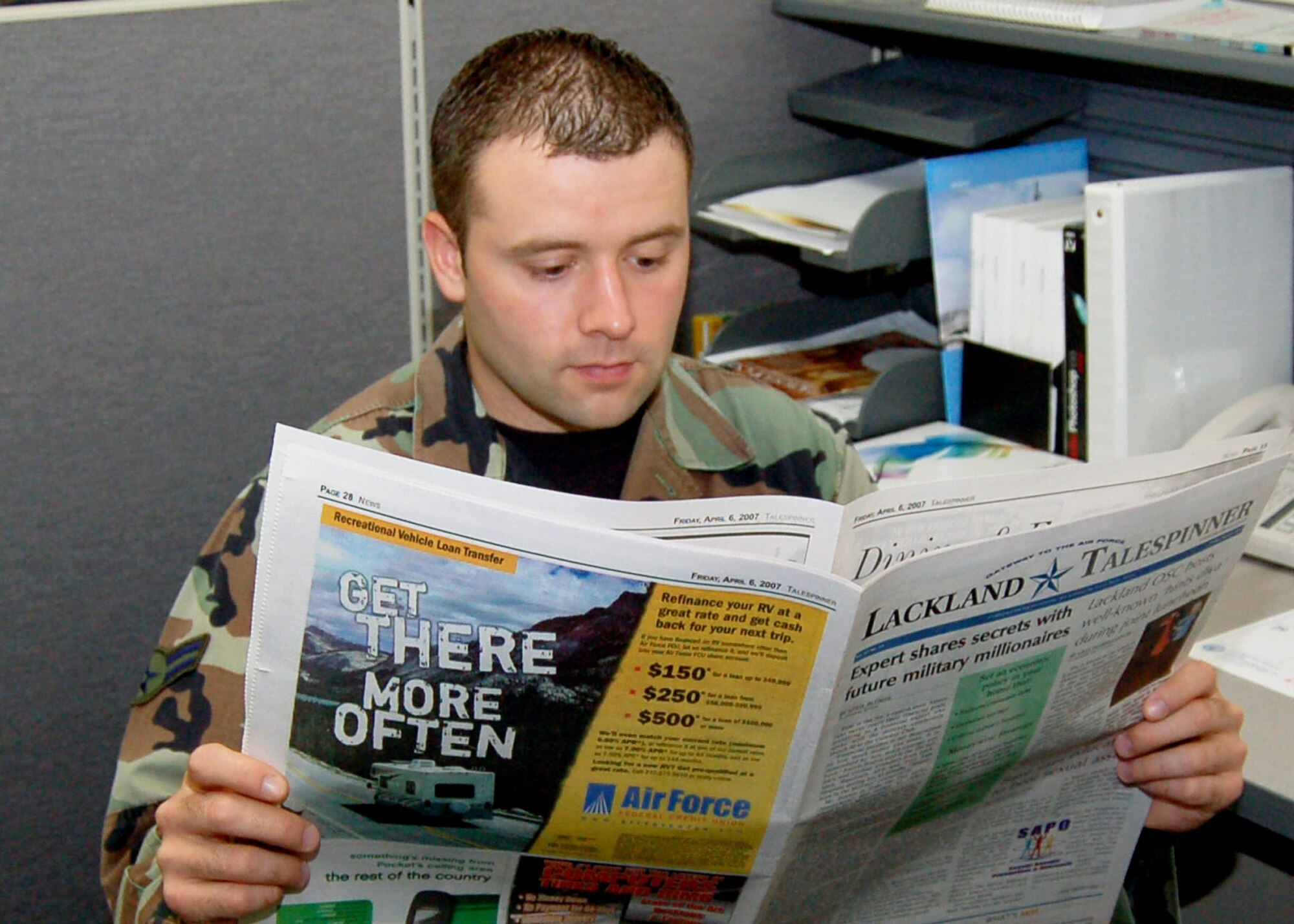 Air Force newspapers support command strategic themes and messages as do the many broadcast products.  Recently, a panel of civilian journalists, teachers and public relations professionals selected the best in Air Force print and broadcast journalism at the 51st annual Air Force Media Contest.  (U.S. Air Force photo/Bobby Mathis)
